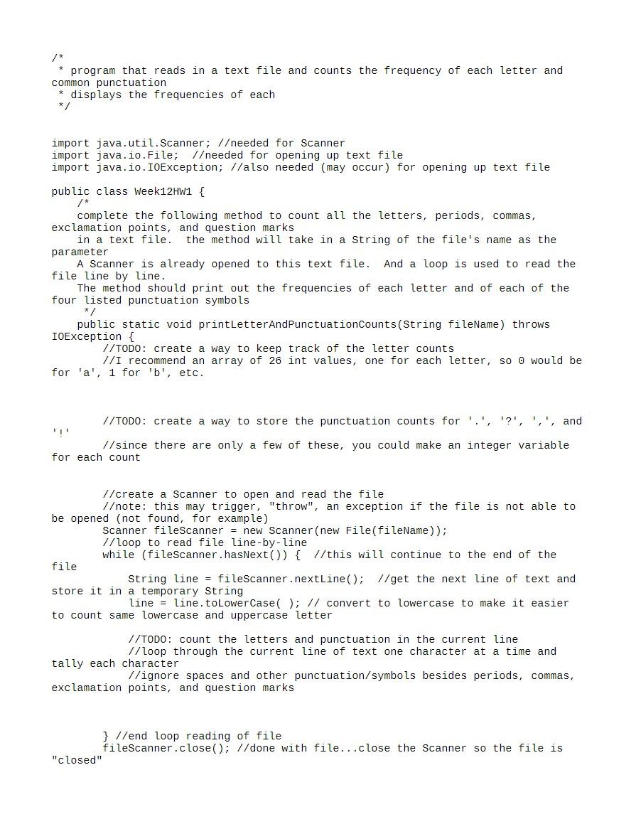 Solved Complete the program ↓ ) that opens a text file and | Chegg.com
