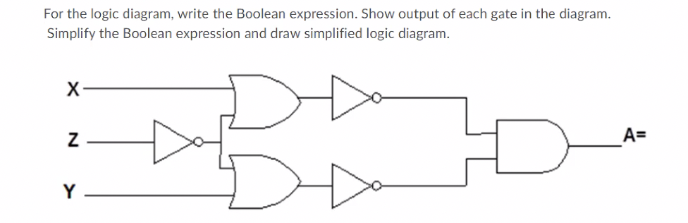 Solved For the logic diagram, write the Boolean expression. | Chegg.com