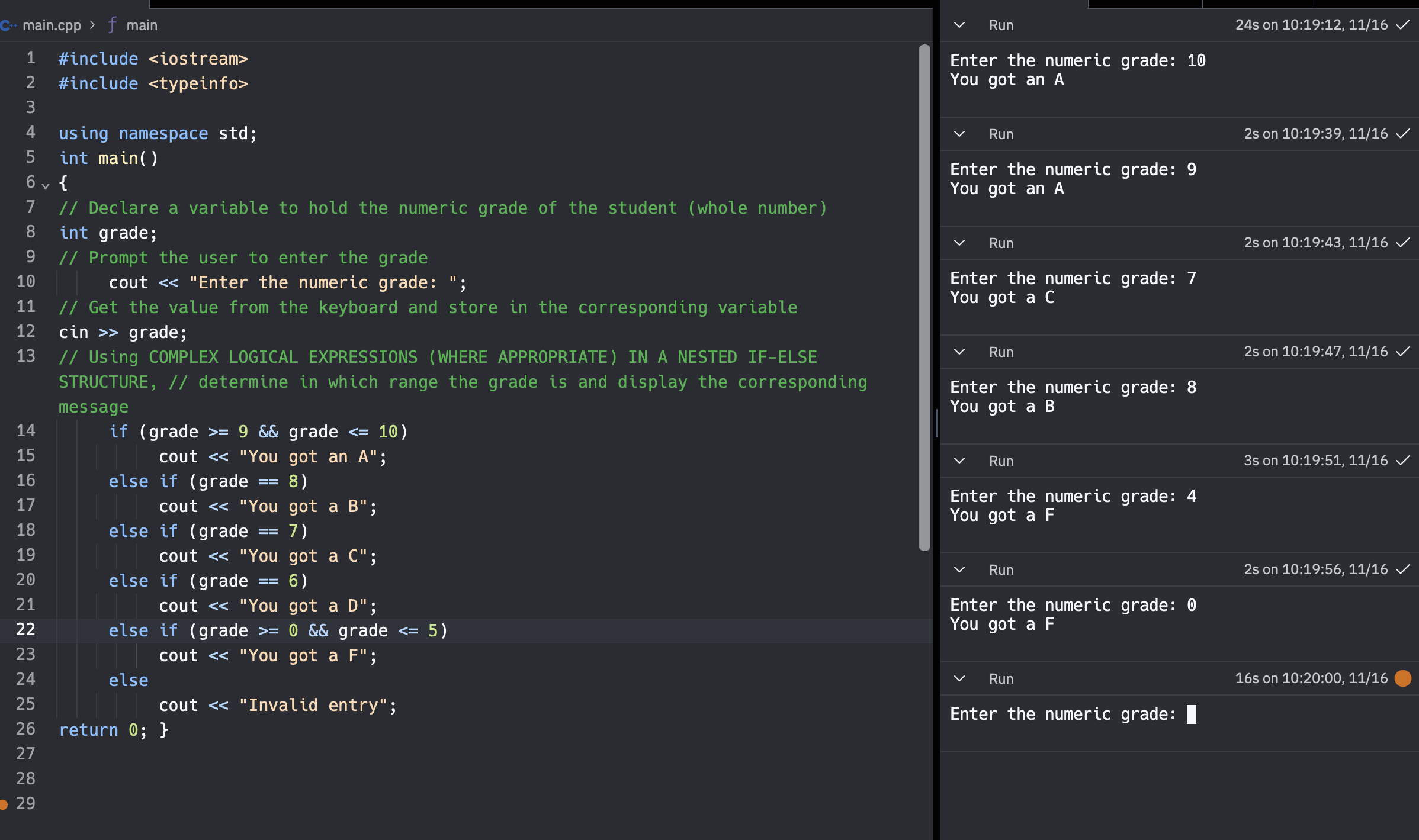 Solved 6)You need to convert a numeric test grade (scale: | Chegg.com