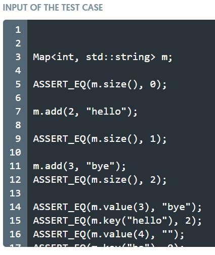 Solved Write a c   class `Map` that is templated on both the Chegg com