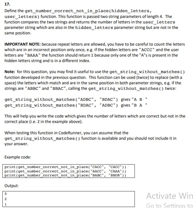 Solved 17. Define the | Chegg.com