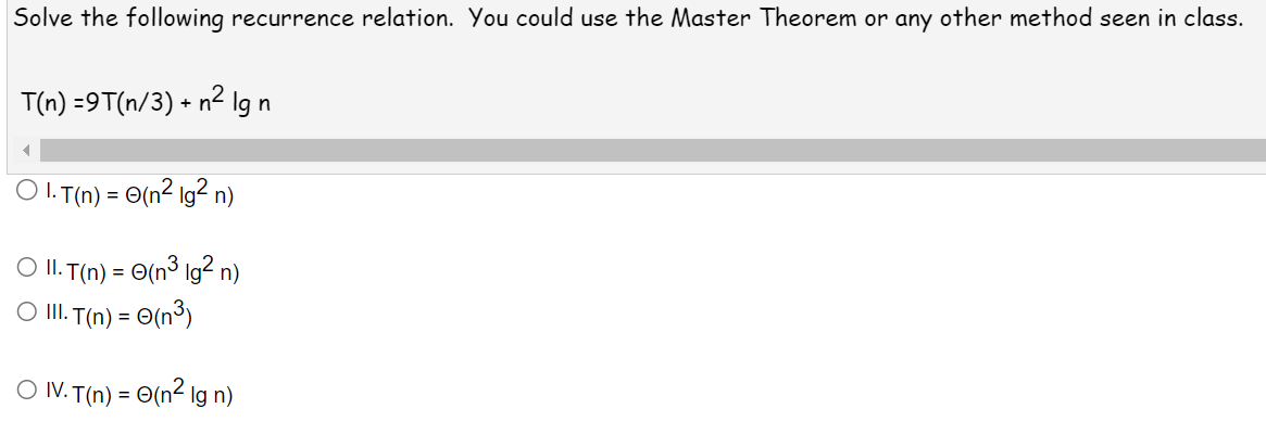 Solved Solve The Following Recurrence Relation. You Could | Chegg.com