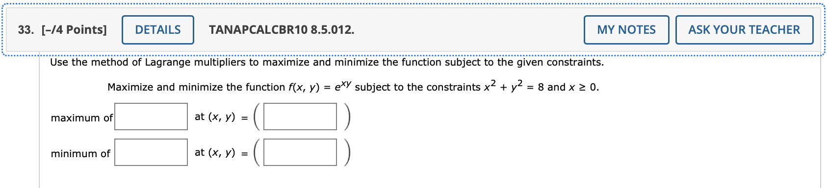 Solved Use the method of Lagrange multipliers to maximize | Chegg.com