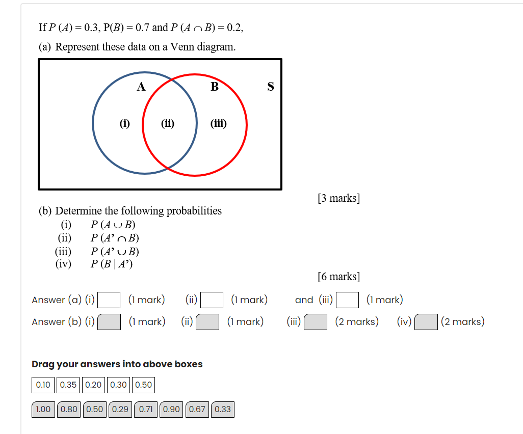 Solved If P (A) = 0.3, P(B) = 0.7 and P ( AB) = 0.2, (a) | Chegg.com