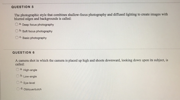 Solved QUESTION 5 The photographic style that combines | Chegg.com