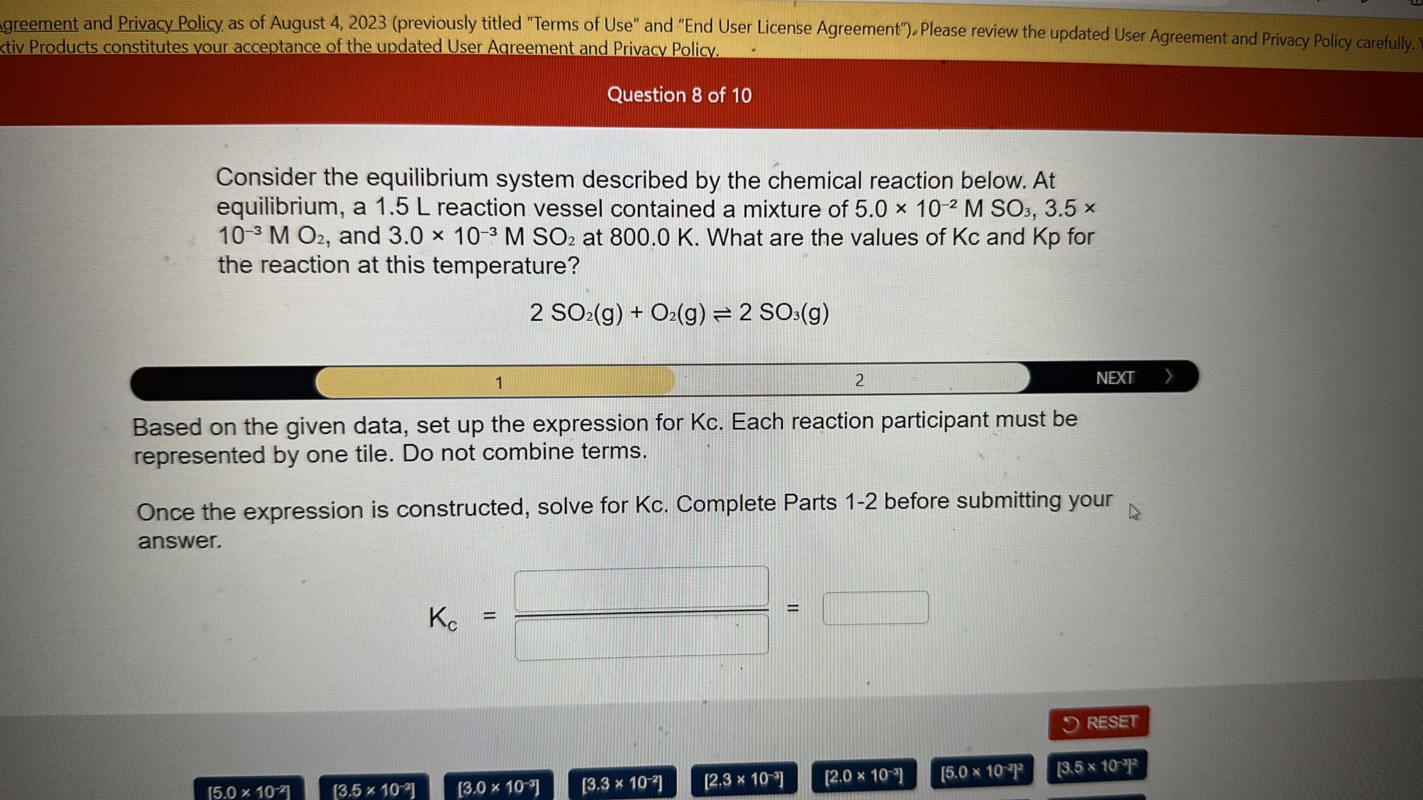 Solved Consider The Equilibrium System Described By The | Chegg.com