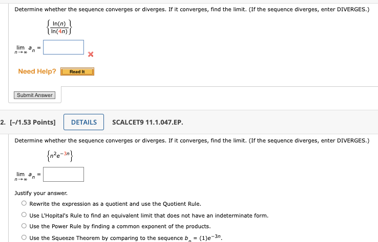 Solved Determine Whether The Sequence Converges Or Diverges 6963