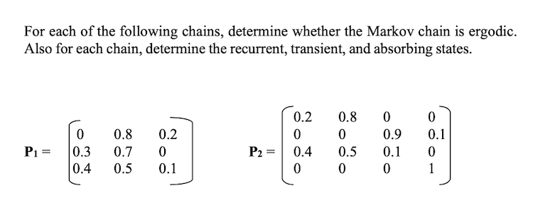 Solved For each of the following chains, determine whether | Chegg.com