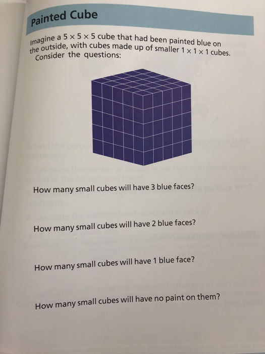 Solved painted Cube ine a 5 x 5 x 5 cube that had been