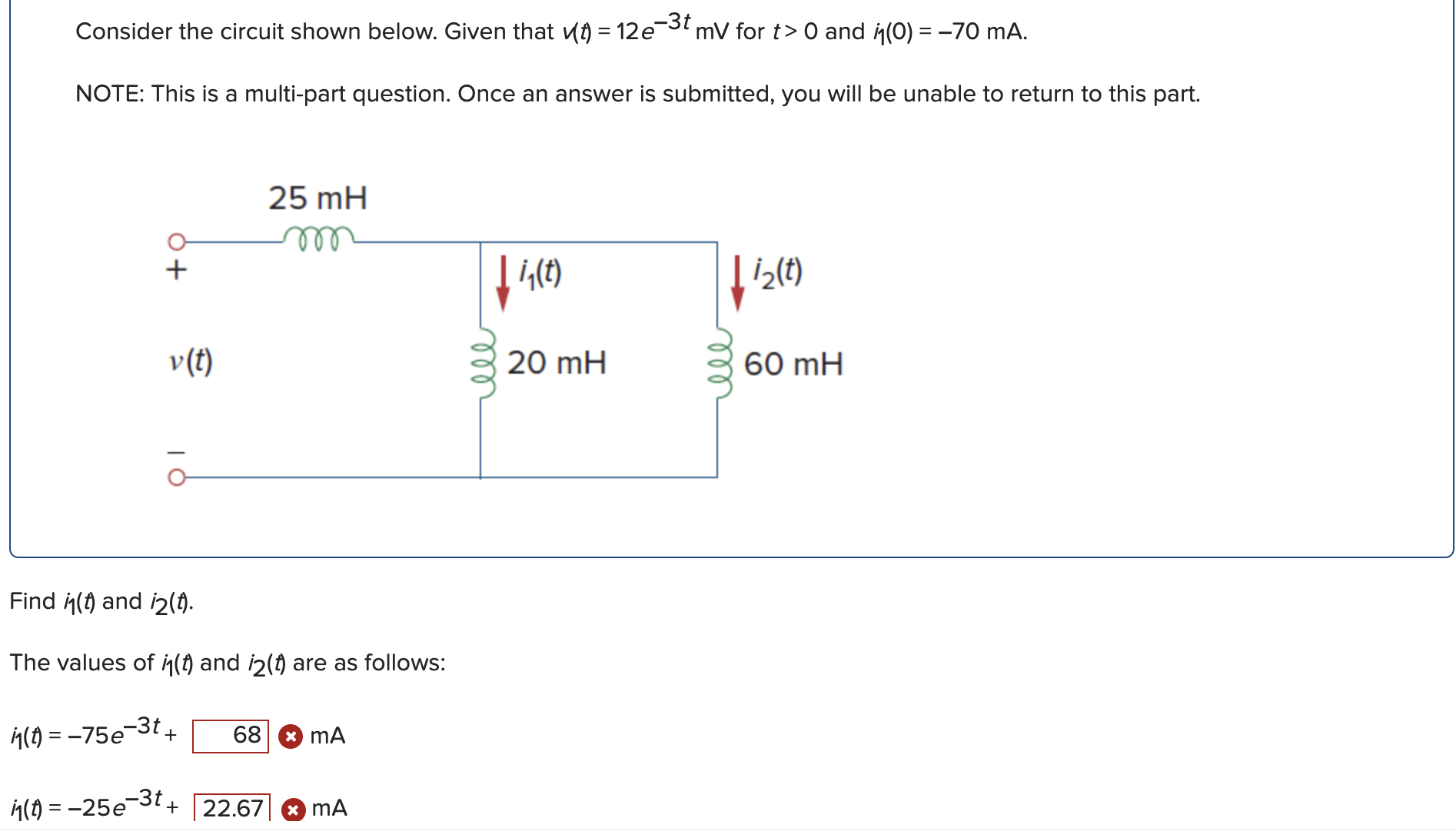 Solved Consider The Circuit Shown Below. Given That 10) = | Chegg.com