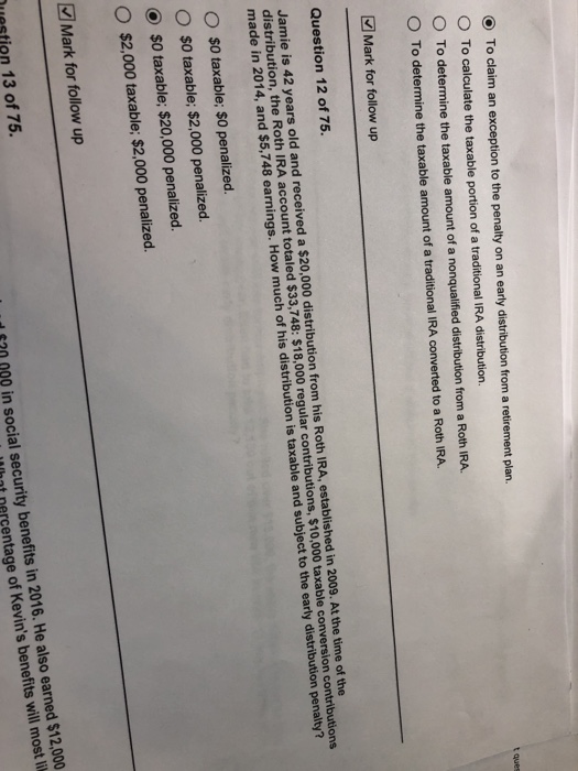 Solved To claim an exception to the penalty on an early