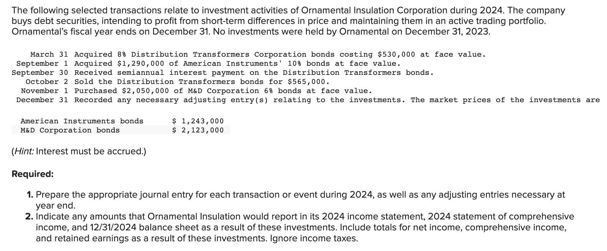Solved Prepare the appropriate journal entry for each
