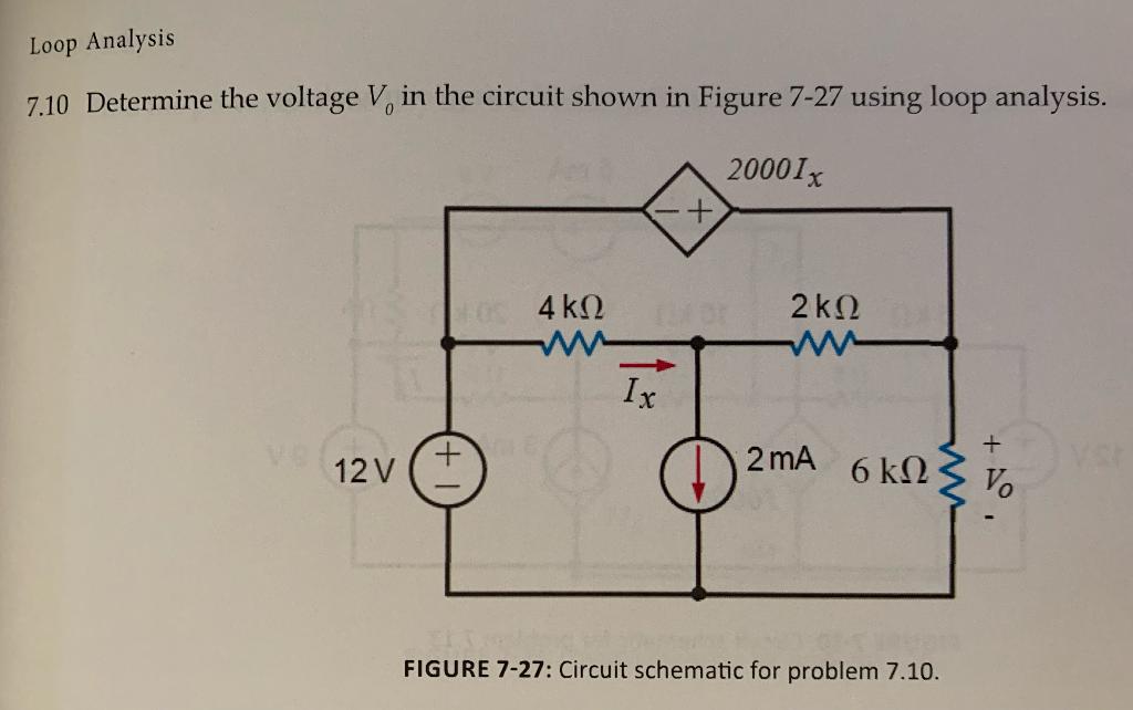 Solved 7.10 Determine the voltage Vo in the circuit shown in | Chegg.com