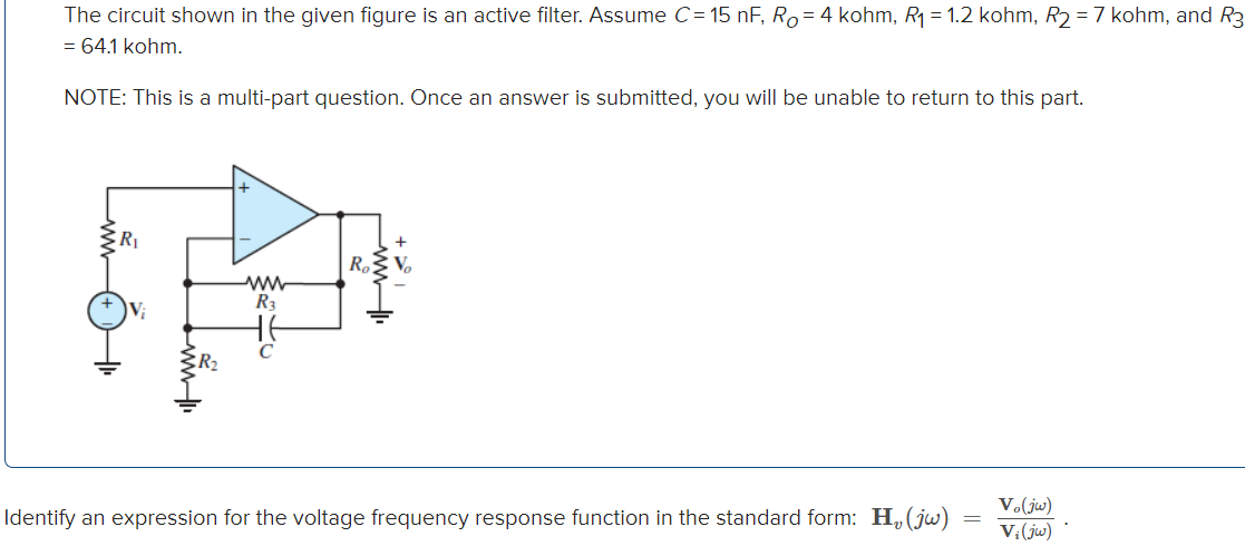 Solved The circuit shown in the given figure is an active | Chegg.com