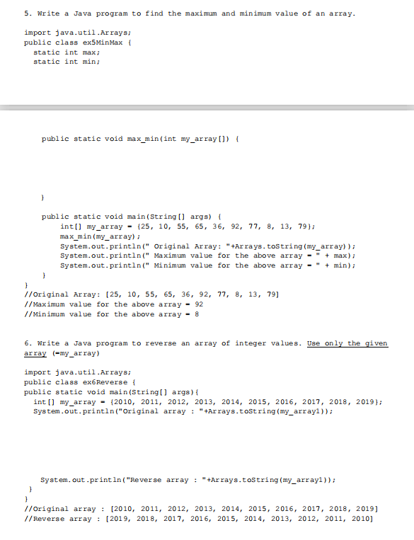 Solved 5. Write a Java program to find the maximum and | Chegg.com