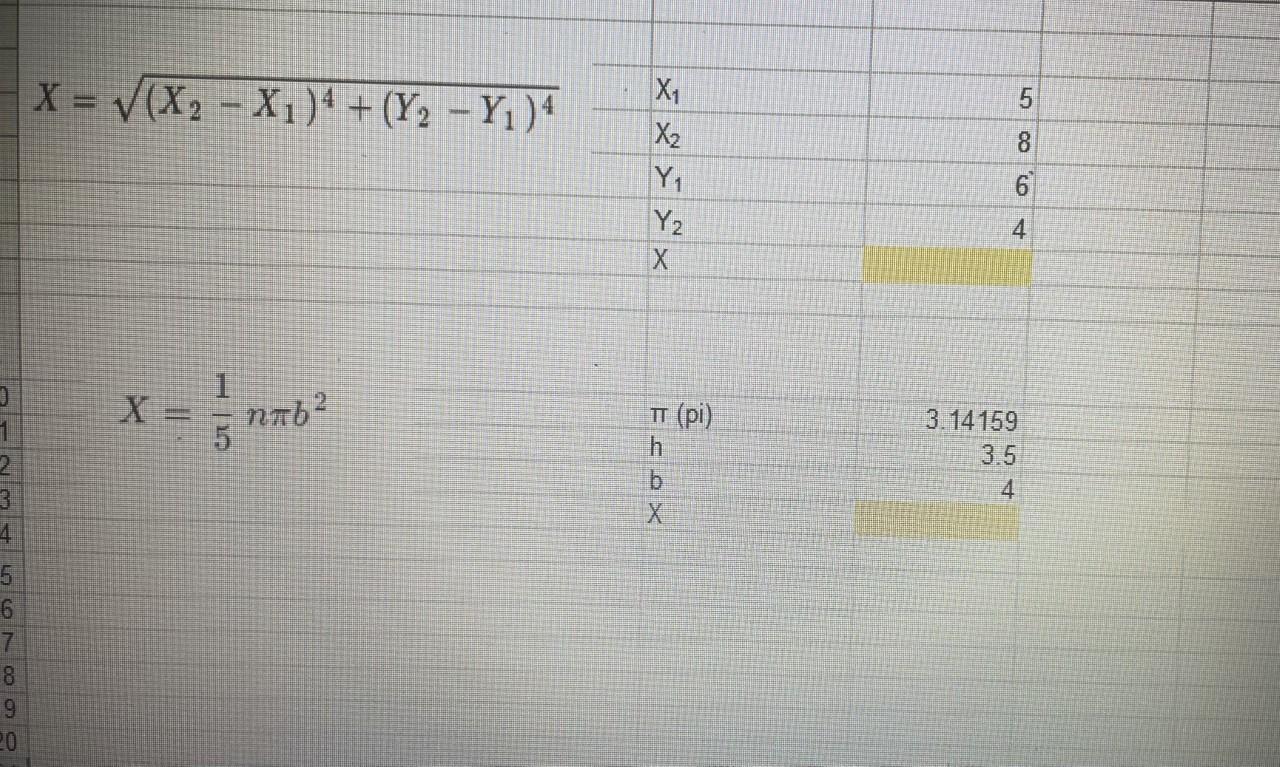 Solved Formulas spreadsheet Excel ( Plz show formulas and | Chegg.com