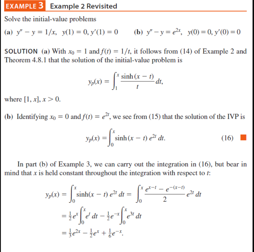 Solved EXAMPLE 3 Example 2 Revisited Solve the initial-value | Chegg.com