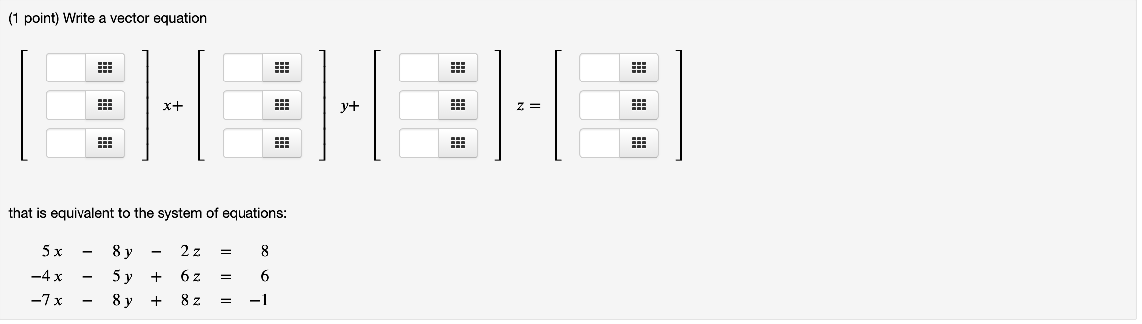Solved (1 point) Perform the following operation: 4 a -4 +a | Chegg.com