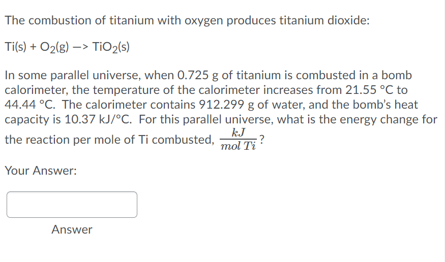 Stunning The Combustion Of Titanium With Oxygen Produces Titanium ... View Concept Stunning The Combustion Of Titanium With Oxygen Produces Titanium ... View Concept