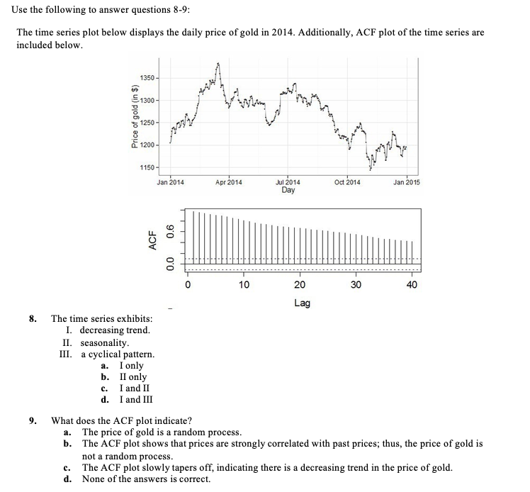 Solved Use the following to answer questions 8-9: The time | Chegg.com