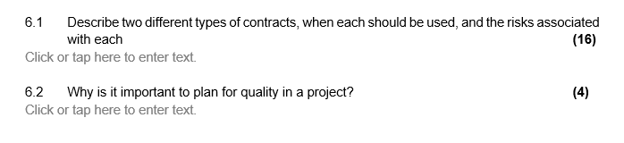 Solved 6.1 Describe two different types of contracts, when | Chegg.com