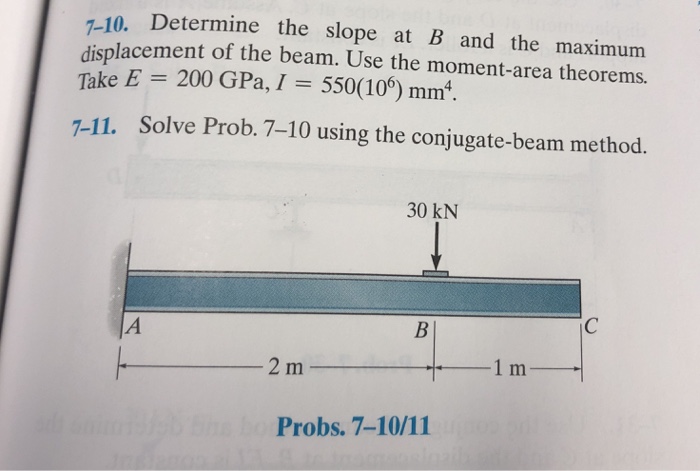 Solved -10. Determine the slope at B and the maximum | Chegg.com