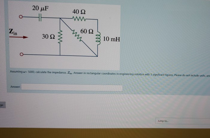 Solved F 402 2 60 92 3022 7 3 10 Mh Assuming W 5000 C Chegg Com