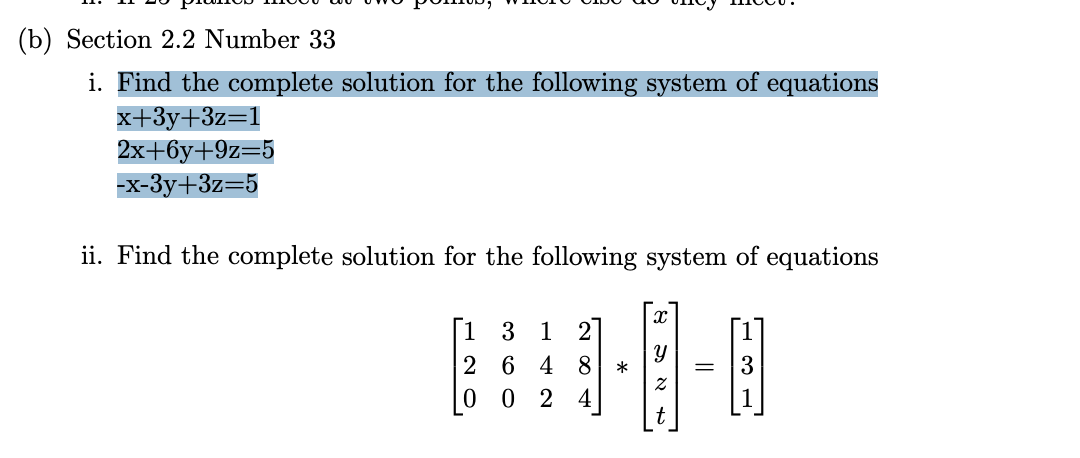 Solved (b) Section 2.2 Number 33 I. Find The Complete 