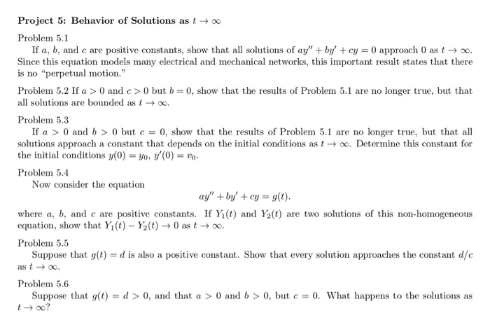 Solved If a, b, and c are positive constants, show that all | Chegg.com