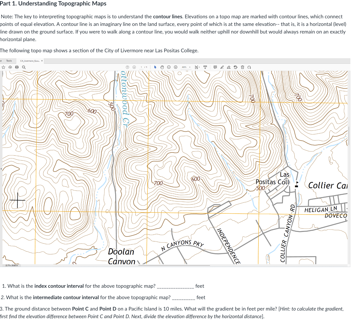 Comparison of the original contour lines to the contour lines from the