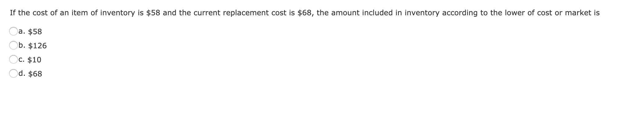 solved-if-the-cost-of-an-item-of-inventory-is-58-and-the-chegg