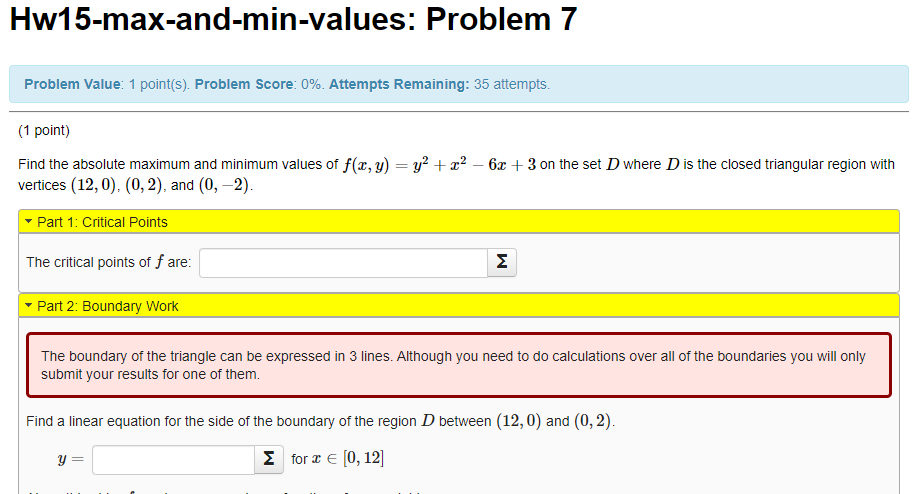 Solved Hw15-max-and-min-values: Problem 7 Problem Value: 1 | Chegg.com