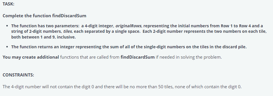 Solved ACSL Tiles is a one person game played with Chegg