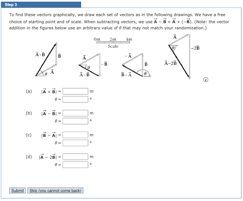 Solved Tutorial Exercise The displacement vectors A and B | Chegg.com