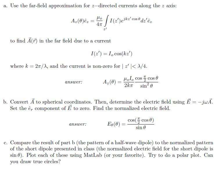 A Use The Far Field Approximation For 2 Directed Chegg Com