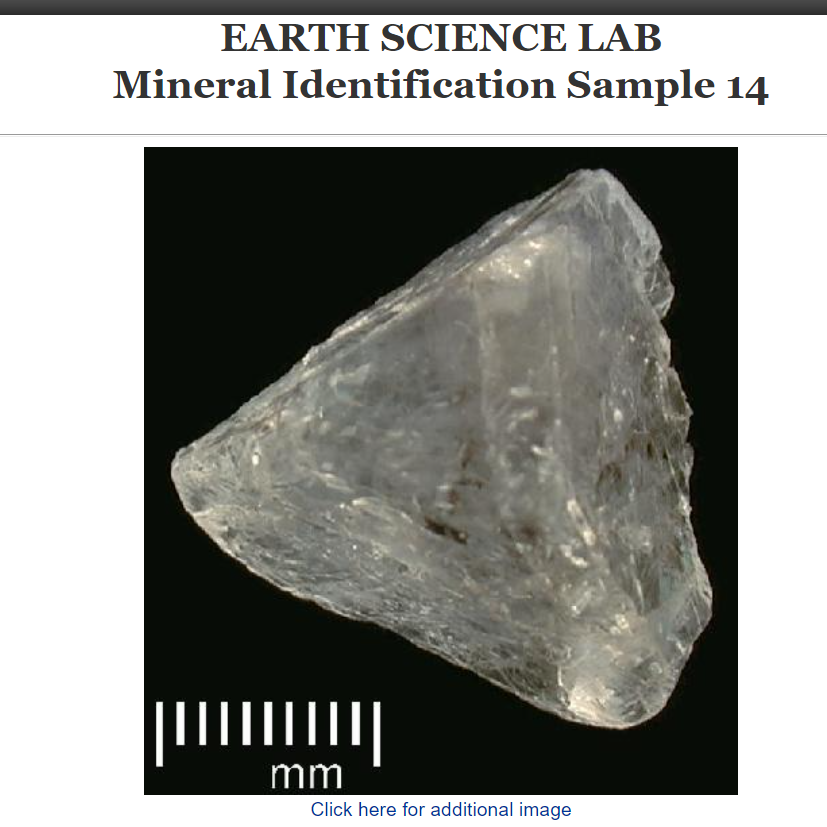 Solved EARTH SCIENCE LAB Mineral Identification Sample 12 mm | Chegg.com