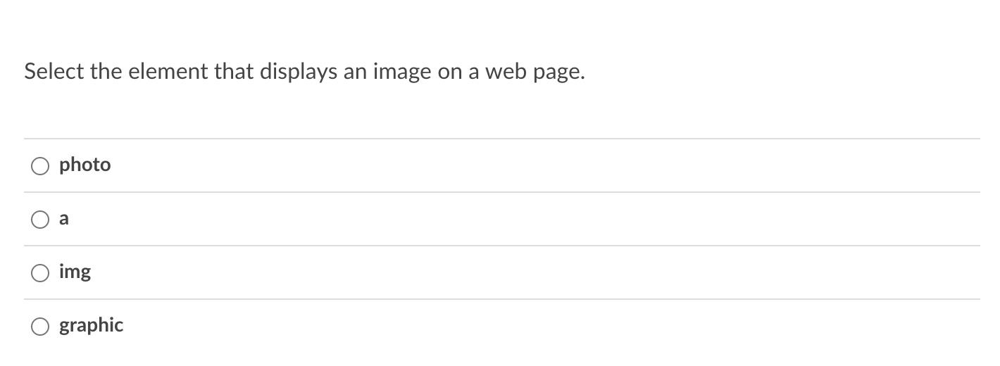 Solved Select the code below that associates a favorites | Chegg.com