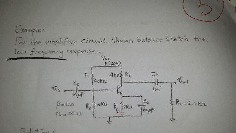 Solved Example: For the amplifier circuit shown below, | Chegg.com