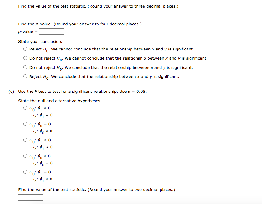 Solved What is the value of the standard error of the | Chegg.com