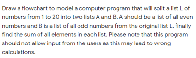 Solved Draw a flowchart to model a computer program that | Chegg.com