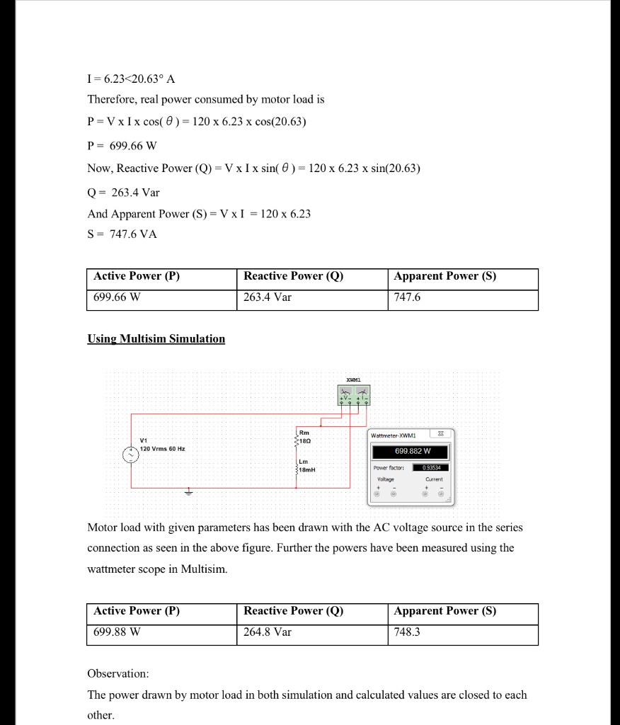 Solved I Wanna Know How Did He Measure The Reactive Power Chegg Com