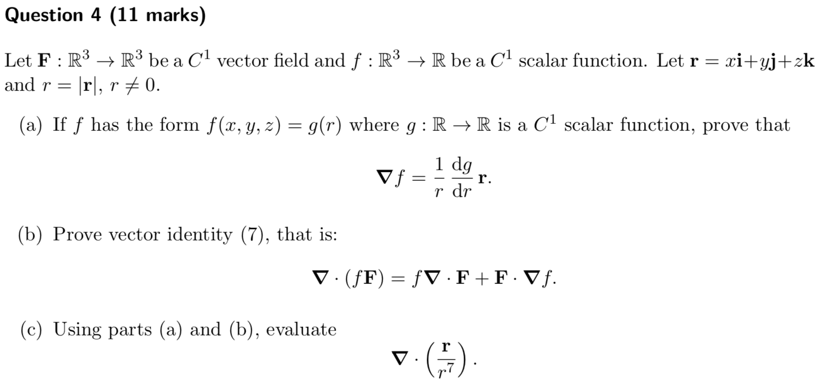 Solved Question 4 11 Marks Let F R3 R3 Be A C1 Chegg Com