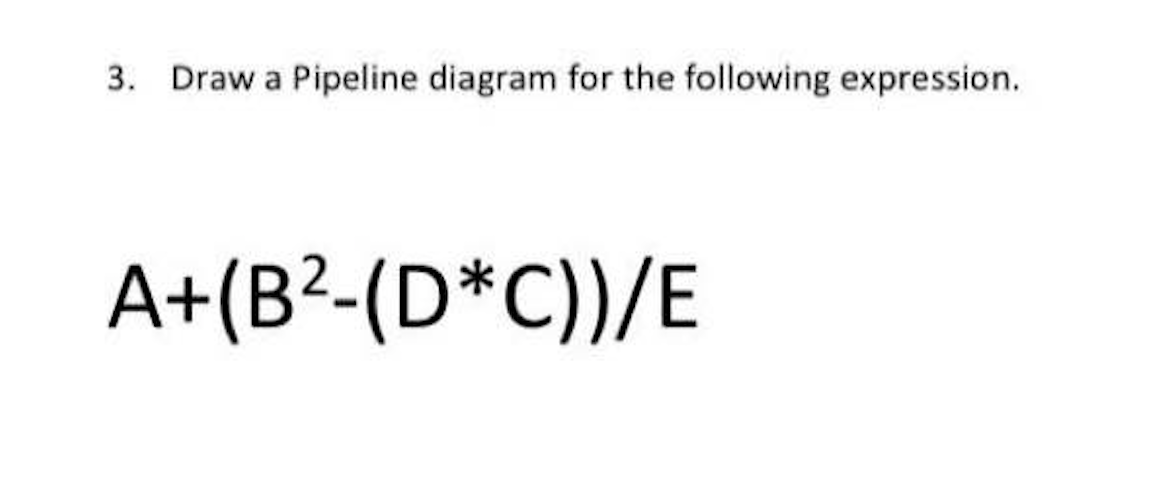 Solved 3. Draw A Pipeline Diagram For The Following | Chegg.com