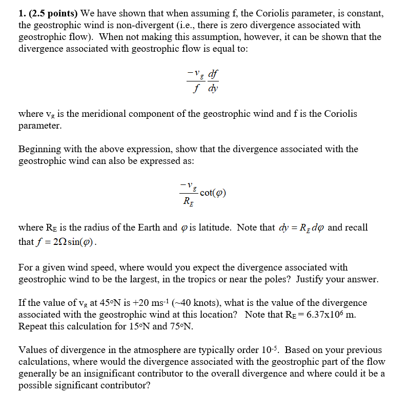 Solved 1. (2.5 points) We have shown that when assuming f, | Chegg.com