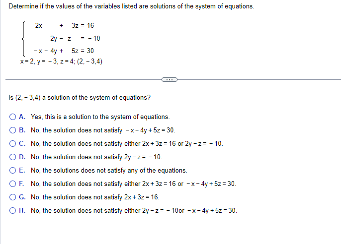 Solved Determine if the values of the variables listed are | Chegg.com