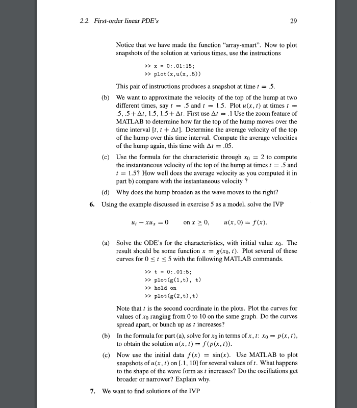 Solved Exercises 2.2 In the next three exercises, the PDE's | Chegg.com