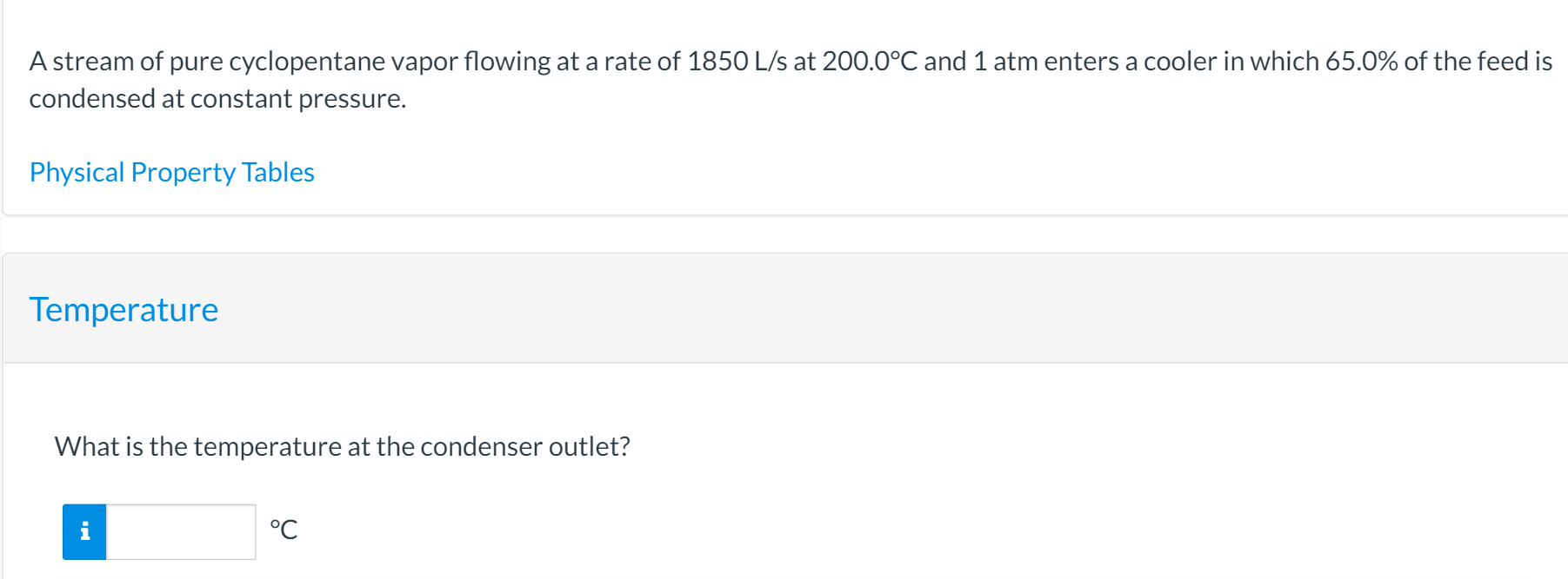 Solved A stream of pure cyclopentane vapor flowing at a rate | Chegg.com