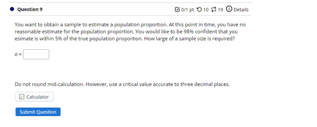 Solved You want to obtain a sample to estimate a population | Chegg.com