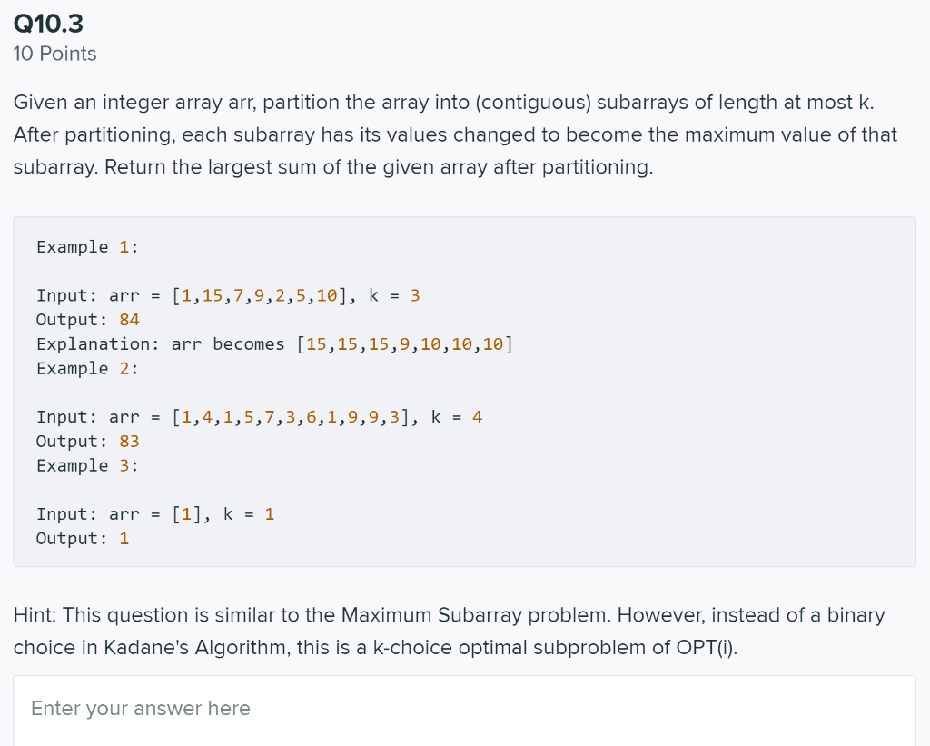 Solved For the following questions, offer an algorithm to | Chegg.com