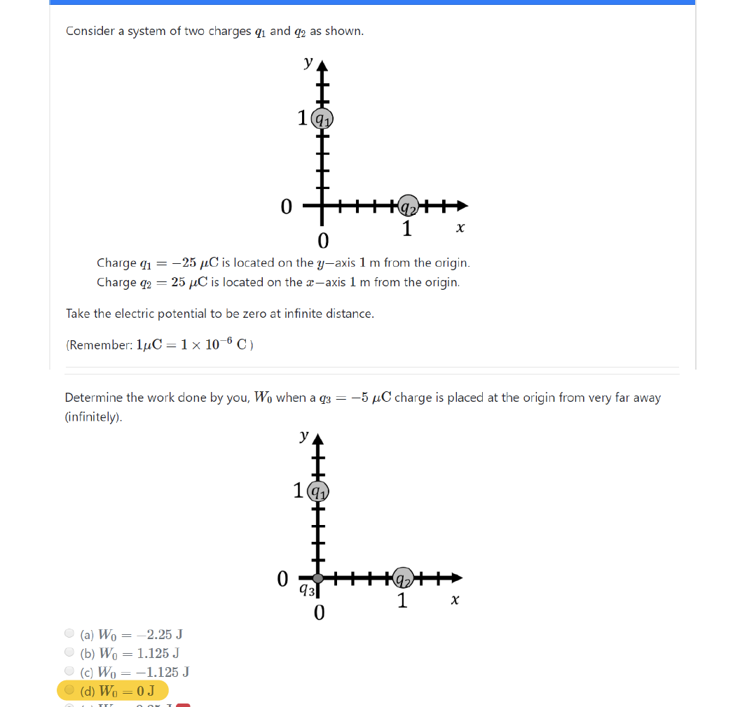 Solved Consider A System Of Two Charges Q1 And Q2 Determi Chegg Com